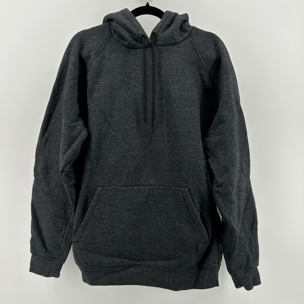 CSG Charcoal Heather Gray Pullover Hooded Sweatshirt Mens XL Athleisure Sporty